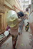 Varanasi - the old city is a cramped labyrinth crowded by pilgrims and street sellers 